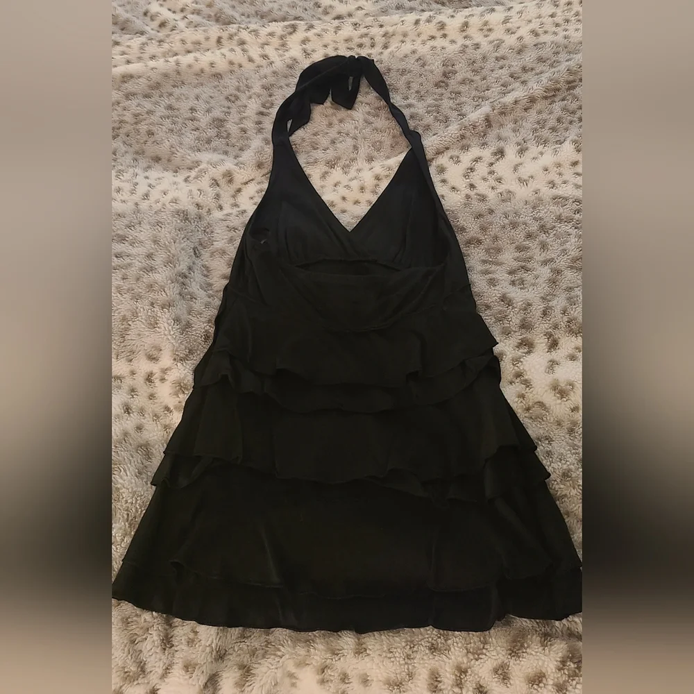 Express Dreamweight Halter Cotton Top in Black- XS - Picture 4 of 4